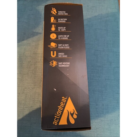 ActionHeat Heated Slippers Unisex OS Plush Fleece Winter AA Battery 4 Hours - Picture 2 of 6